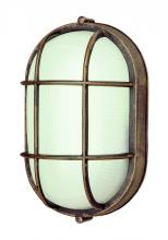  41005 RT - Aria 1-Light Caged Ribbed Glass Bulkhead Pocket Lantern